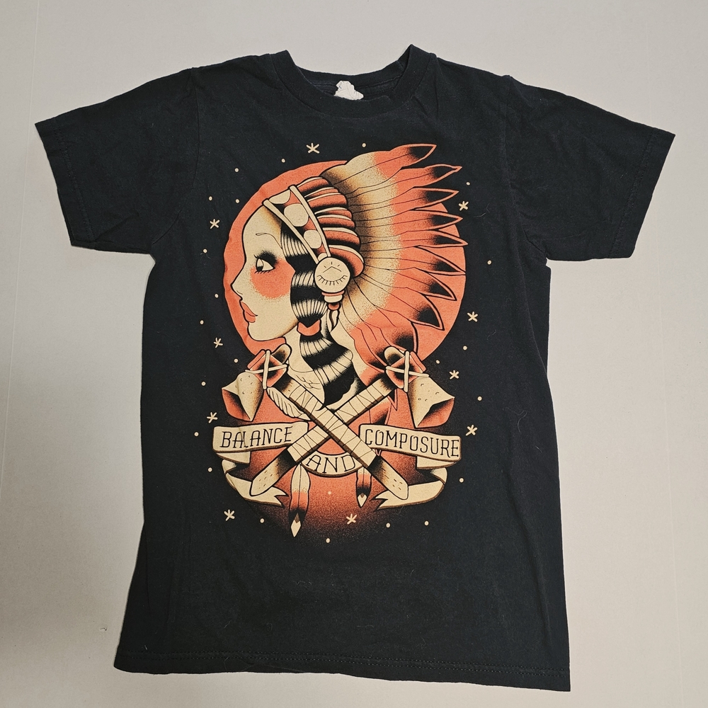 Balance And Composure Indian Tattoo Flash Inspired Graphic Tee